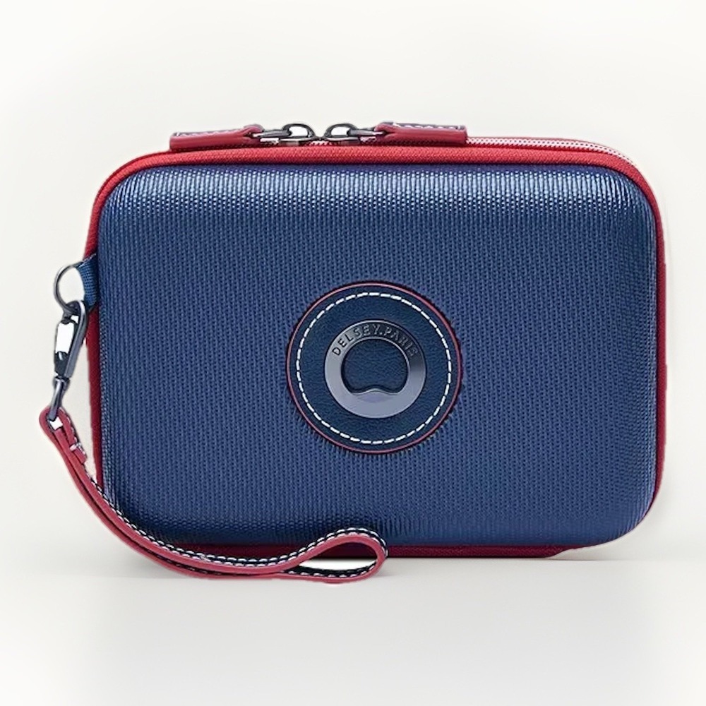 Delsey Paris Navy and Red Crossbody Wristlet